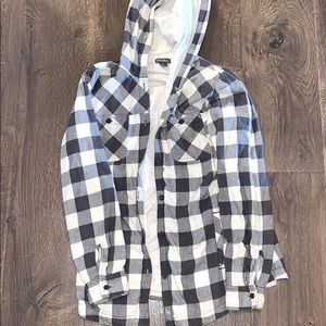 Hooded flannel jacket